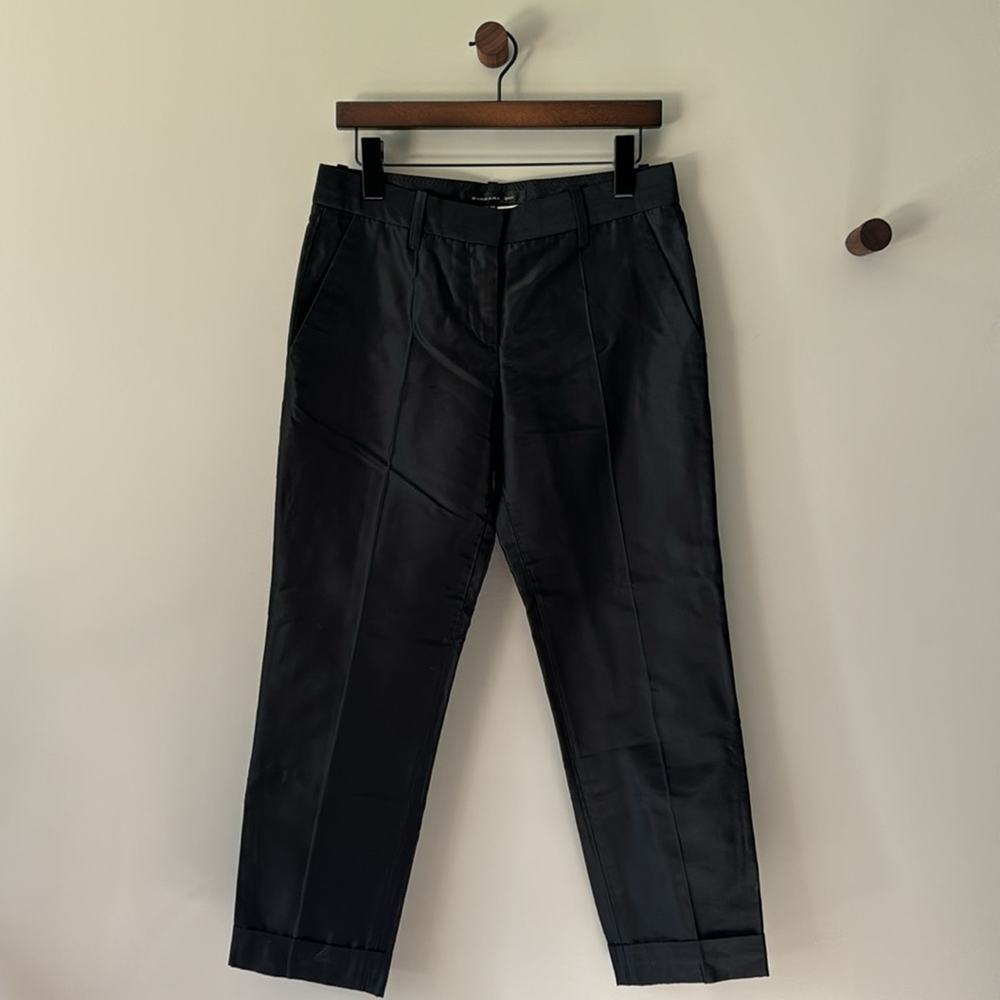 BARBARA BUI VISCOSE & SILK DRESS PANTS BLACK SIZE 38